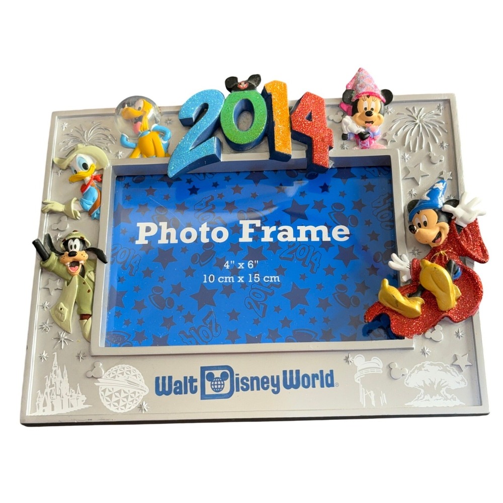 Disney‎ Parks Walt Disney World 2014 Photo Frame 4x6 Mickey Minnie Goofy Pluto